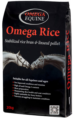 Omega Equine Reis Konditionierung Futter Ausdauer Haut & Mantel High Oil & Omega 3 20kg