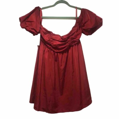 Free People Mia Mini Dress Size 10 Red Rouge NWT | eBay
