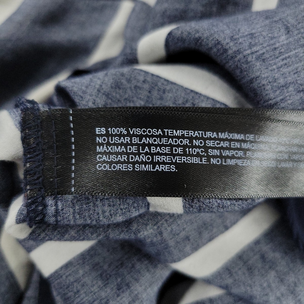 Denim & Flower Button Shirt Men's Medium Blue White Striped Denim & Flower Button Shirt Men's Medium Blue White Striped