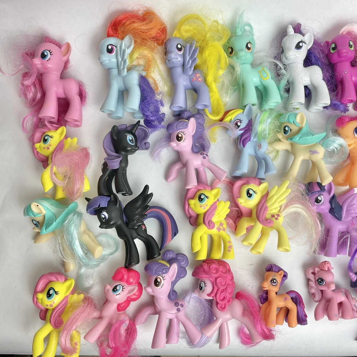 49 Mix Lot My Little Pony 2006 2010 Sparkle Glitter Mcdonald Black Rarity