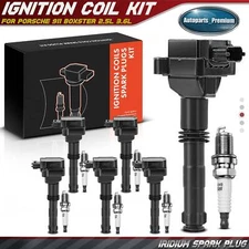 6x Ignition Coil & 6x Iridium Spark Plug Kit for Porsche 911 99-05 09-09 Boxster