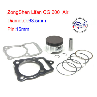 Racing CG200 63.5MM Piston Kit 200CC Air Cooled Shineray ZongShen