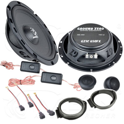 GROUND ZERO LAUTSPRECHER für OPEL MERIVA B ab 2010 Front Heck 2-Wege 140W #AJS3