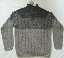 Original Weatherproof Vintage Knit 3-Button High Neck Sweater Size XL, XXL