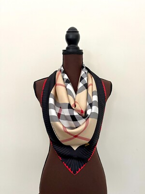 スカーフ Burberry Scarf 8113047 チェック シルク スカーフ (サンド) | Burberry®公式サイト