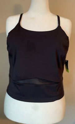 Tek Gear Women's 1X Ultra Stretch Sports Cropped Tank Top NWT 16/18