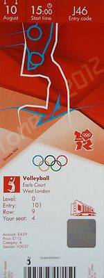 mint TICKET Olympia 10.8.2012 Men's Volleyball HF Bulgarien - Russland J46