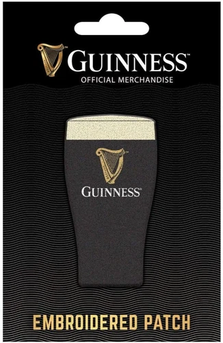 Guinness Pint iron-on / sew-on cloth patch 40mm x 80mm