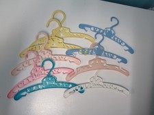 Vintage Plastic 10" Baby Clothes Hangers Bambi Deer Lot of 9 Detailed
