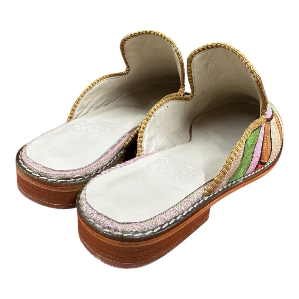 Ручной работы вышитые Slippees США-9 (ЕС-39) (подошва-твердая кожа. подкладка-кожа) - Изображение 3 из 4