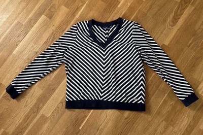 Blau Weiß Gestreifter Pulli Von gant Mit v Ausschnitt Größe XL