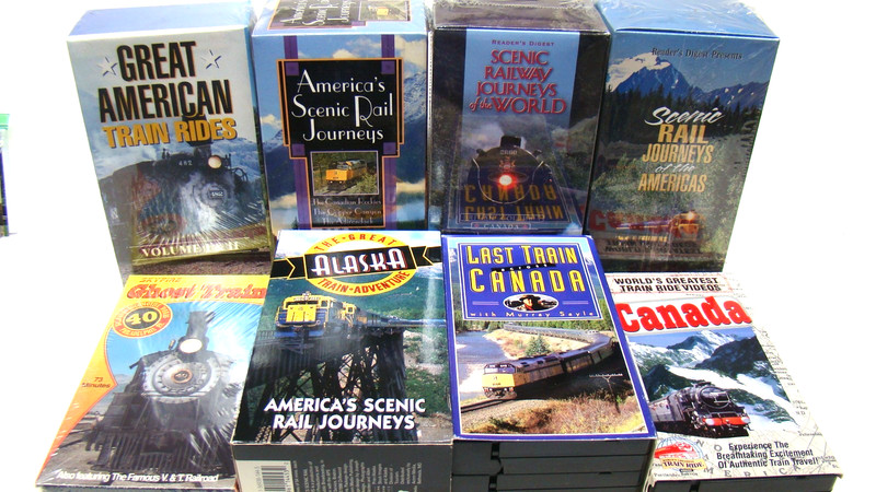Scenic and Historic Railroad and Train travel VCR video cassettes most unwrapped