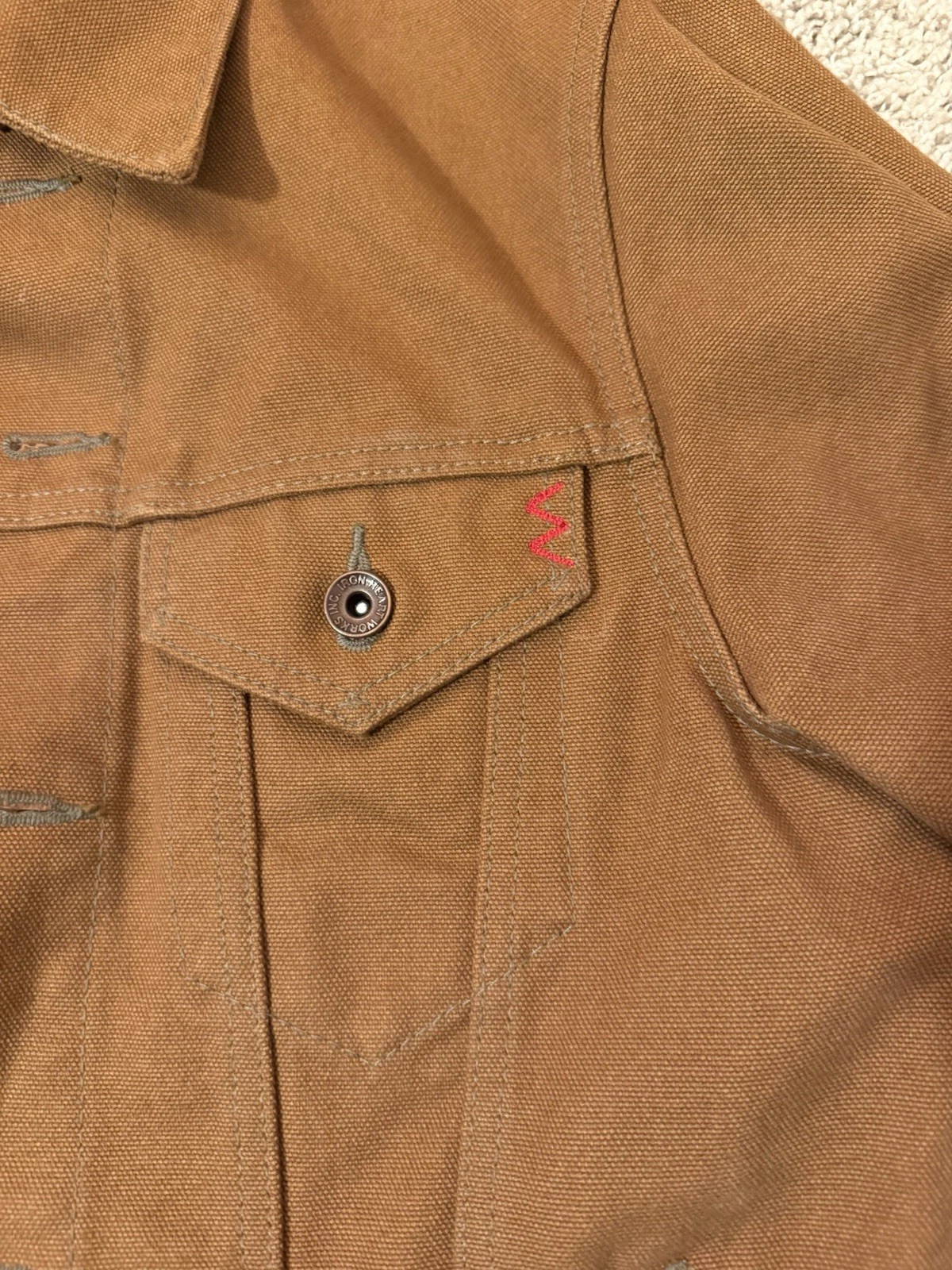 Iron Heart 2526J Modified Type III Duck Canvas Workwear Jacket Men's 38 image 3