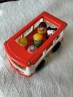 Vintage Fisher Price Little People Mini-Van FP-141 1969 With Dog And Family