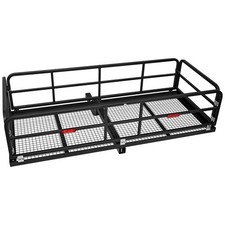 Heavy Duty Hitch Mount Cargo Carrier 500 Lbs Capacity Folding for 2 Receiver