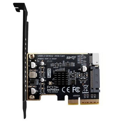 3X(PCI-E auf TYP-E-Erweiterungskarte, PCIE X4 auf TYP-E USB 3.2 20 Gbit/S-E3760