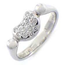 Tiffany & Co. Ring Bean Design Beans Heart Elsa Peretti Pave Diamond PT950 US5