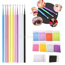 100-1000pcs Dental Disposable Micro Applicator Brush Bendable 1.2/1.5/2.0/2.5 mm