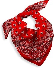 Red Bandana for Men Women - 100 Soft Cotton Paisley 22x22 In 1 Pack - Large ...