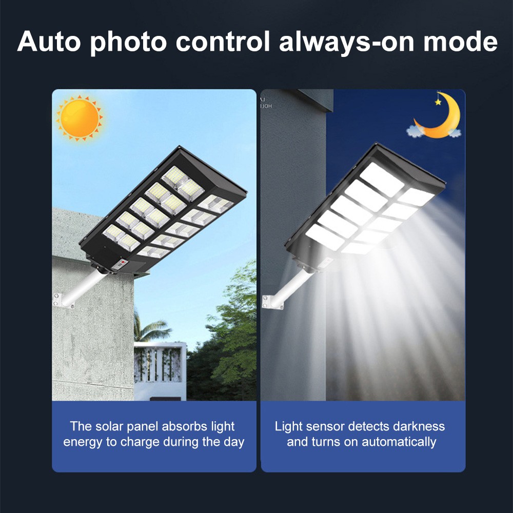 Commercial 10000000LM LED Outdoor Dusk to Dawn Solar Street Light Road Area Lamp