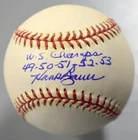 Hank Bauer Signed American League Baseball Autograph 5x WS Champs Inscription