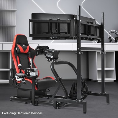 Mokapit Rennsimulator Cockpit mit Dreifach Monitorhalterung für Logitech G920