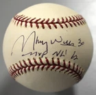 Maury Wills Signed Major League Baseball Autograph MVP NL 62 Inscription