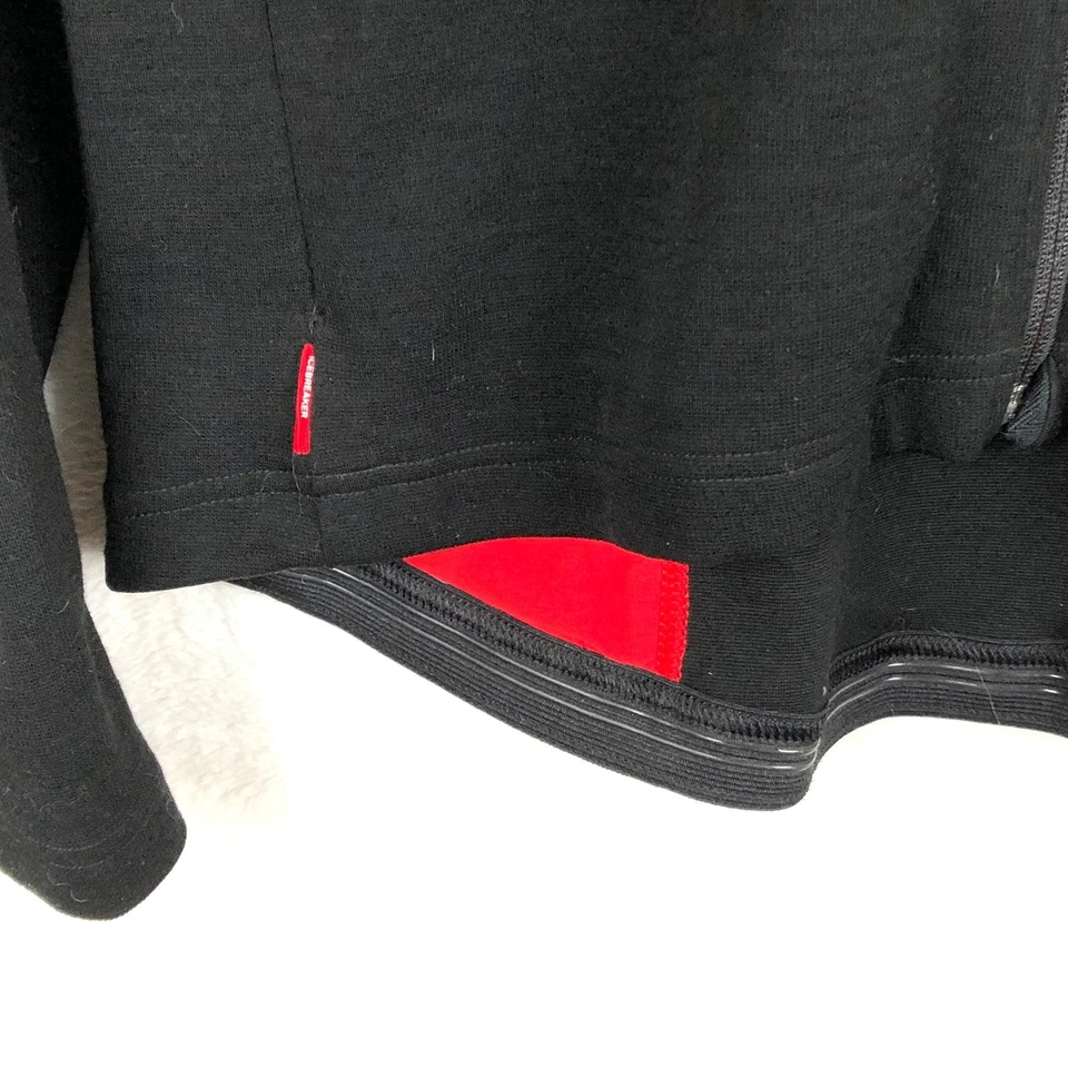 ICEBREAKER Merino Wool Blend Full Zip Jacket Men's XL Black Performance Outdoor - Image 3 of 4