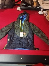 NWT kids Champion pullover jacket size small green/blue