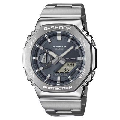 Casio G-Shock 2100 Series Gray Dial Stainless Steel Watch GM2110D-8A