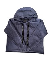 Calvin Klein Blue Pullover Hoodie Cotton Blend Women's S Long Sleeve