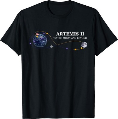 Artemis 2 Route Map SLS Rocket Launch Mission to The Moon T-Shirt