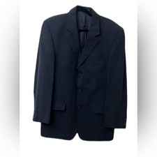 Vintage Pierre Balmain Men's Classic Navy Blue Blazer Size 38R