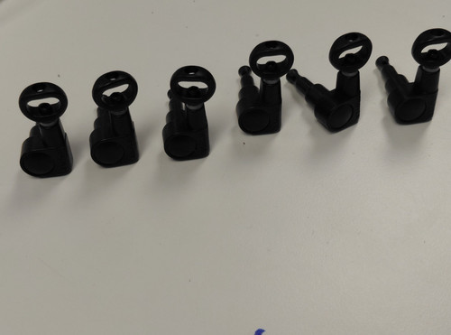 Grover Satin Black In-line Tuners - Set of 6