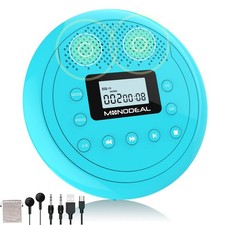 CD Player Portable  Speaker Built-in Rechargeable CD Player for Car and Home...