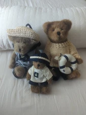 Boyds Bears Rowen & Marina & Baby Yachtley Very Rare.