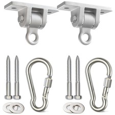 Swing Set Hangers - 2 Heavy Duty Brackets with Locking Snap Hooks for Porch, ...