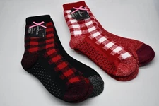 4 NEW PAIRS Cuddl Duds Ladies Terry Lounge Socks Cozy Non Slip Womens Size 4-10