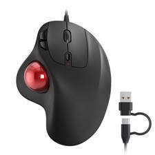 Nulea M509 Trackball Mouse Wired, Ergonomic Design, Easy Thumb Cont... Fast Ship