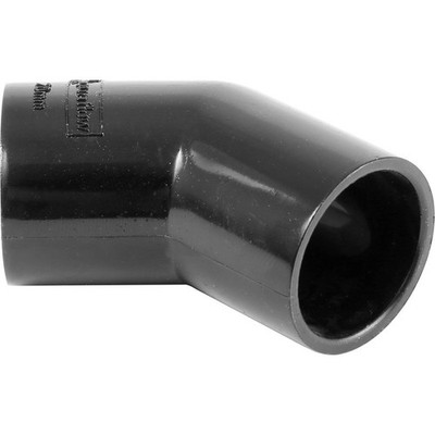 22 mm Lösemittel Schweiß Überlauf Rohrbogen 135 Grad Sanitär Fitting schwarz