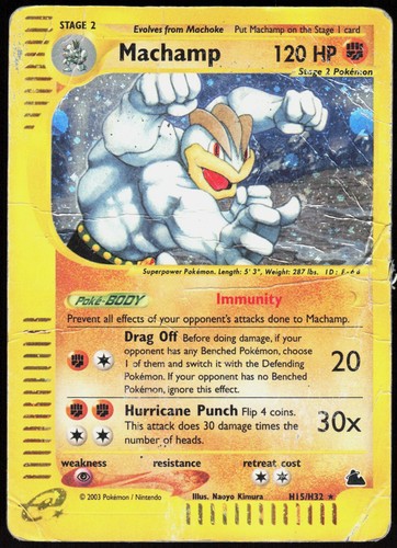 Machamp - H15/H32 - Pokemon Skyridge Holo Rare Card HP
