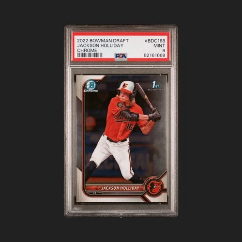 Jackson Holliday RC Baltimore Orioles 2022 Bowman Draft 1st #BD168 PSA 9