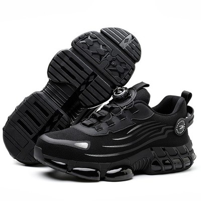 Men's Steel Toe Cap Safety Work Shoes Rotating Button Sneakers Breathable US