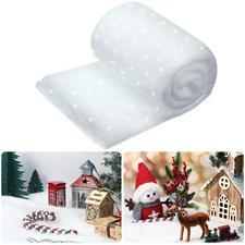 Christmas Snow Blanket Roll Glitter Snow Blanket Fake Snow Blanket for Christ...