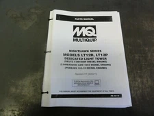 Multiquip LT12D LT12P Nighthawk Series Dedicated Light Tower Parts Manual  49119