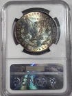 1887 P Toned Morgan $💎💎NGC MS 65💎💎Superb Neon Green/Orange Rainbow 💎💎VIDEO