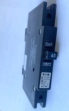 EATON CUTLER HAMMER QCF1040 Single Pole 40 AMP Type QCF Circuit Breaker DIN RAIL