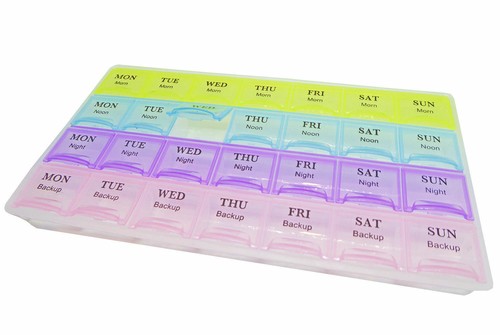 Pillendose 28 Slot 7 Tage wöchentlich Tablette Medizin Box Halter Organizer Aufbewahrung - Bild 4 von 12
