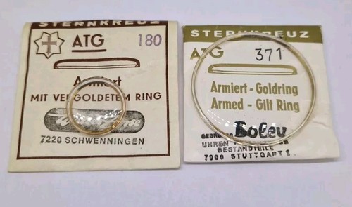 Plexi Glass Sternkreuz for Wrist Watch Armor With Vergoldetm Ring Size 180 - 371
