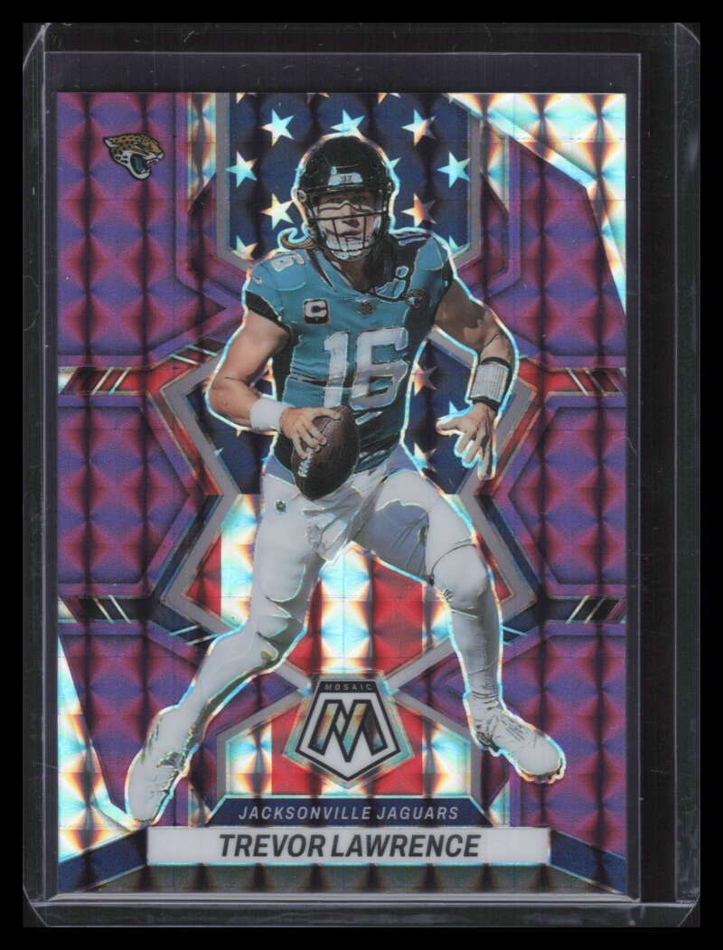 2022 Panini Mosaic Purple Refractor 267 Trevor Lawrence NP 25/49 National Pride